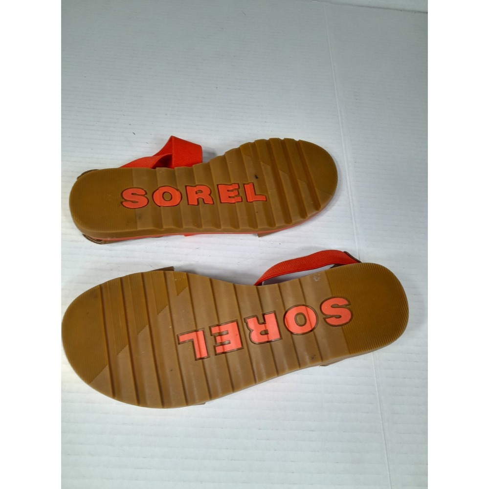 SOREL ELLA II FLAT Summer SANDAL   WOMEN Sz 7.5 / Orange  Tan - Picture 14 of 14
